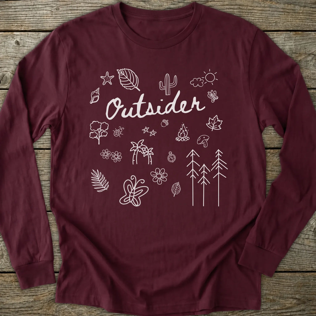 Printify Long-sleeve Outsider Doodle Long Sleeve T-Shirt