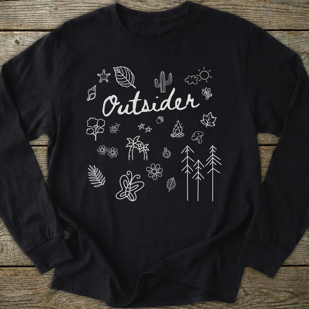 Printify Long-sleeve Outsider Doodle Long Sleeve T-Shirt