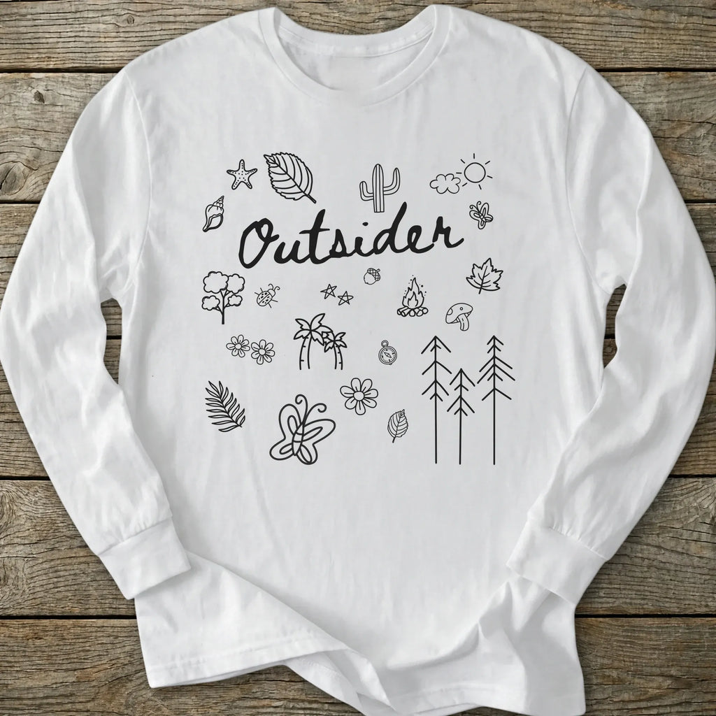 Printify Long-sleeve Outsider Doodle Long Sleeve T-Shirt