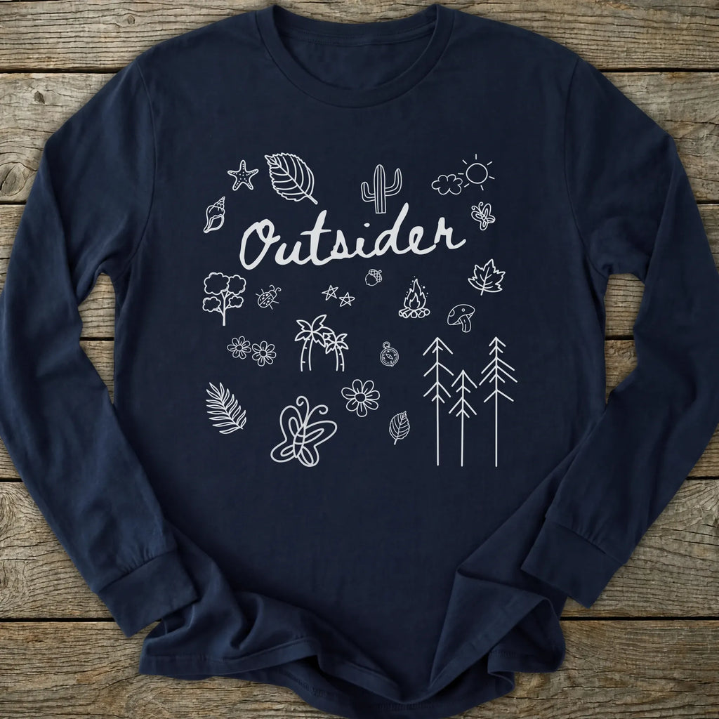 Printify Long-sleeve Outsider Doodle Long Sleeve T-Shirt