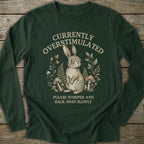 Printify Long-sleeve Overstimulated Rabbit Long Sleeve T-Shirt