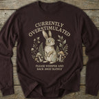 Printify Long-sleeve Overstimulated Rabbit Long Sleeve T-Shirt
