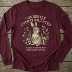 Printify Long-sleeve Overstimulated Rabbit Long Sleeve T-Shirt
