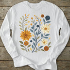 Printify Long-sleeve Paper Cut Floral Long Sleeve T-Shirt