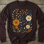 Printify Long-sleeve Paper Cut Floral Long Sleeve T-Shirt