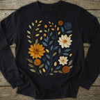 Printify Long-sleeve Paper Cut Floral Long Sleeve T-Shirt
