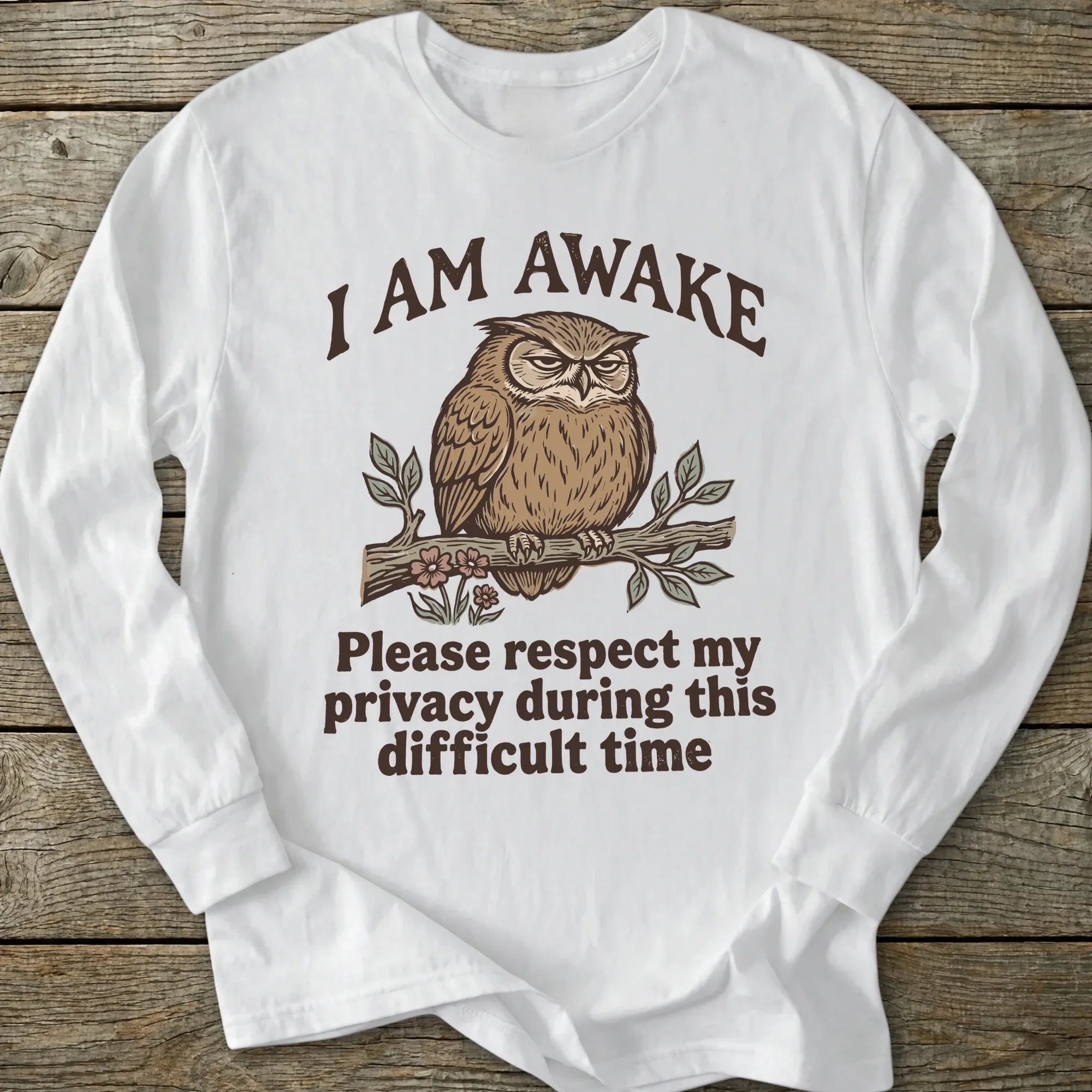 Printify Long-sleeve Respect My Privacy Long Sleeve T-Shirt