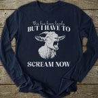 Printify Long-sleeve Screaming Goat Long Sleeve T-Shirt