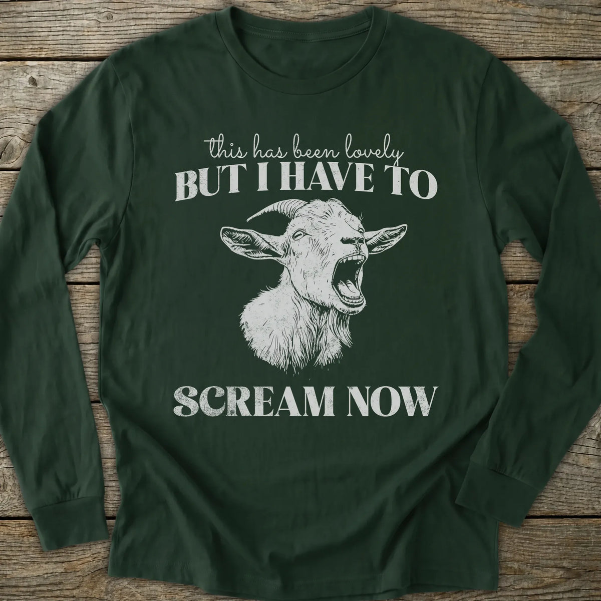 Printify Long-sleeve Screaming Goat Long Sleeve T-Shirt