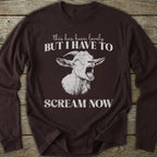 Printify Long-sleeve Screaming Goat Long Sleeve T-Shirt