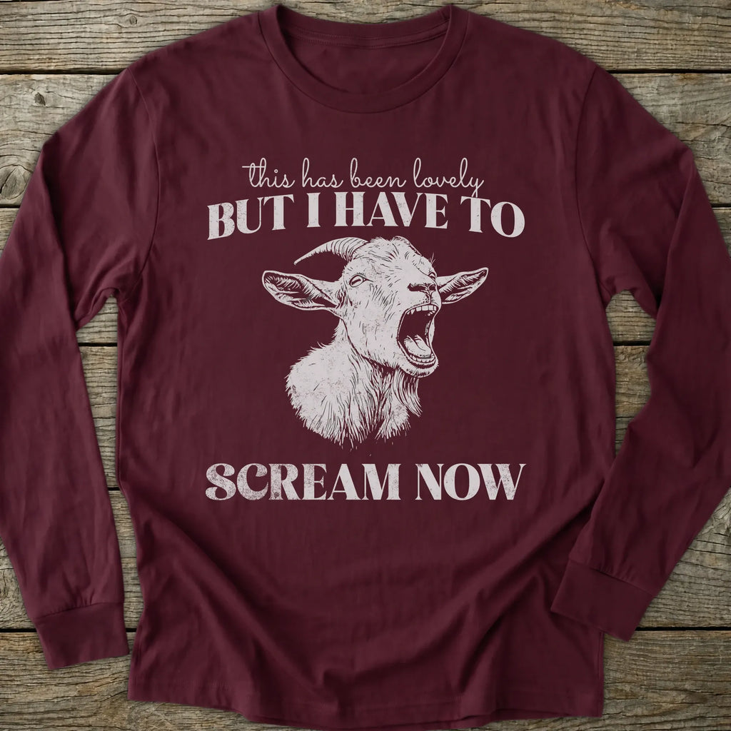 Printify Long-sleeve Screaming Goat Long Sleeve T-Shirt