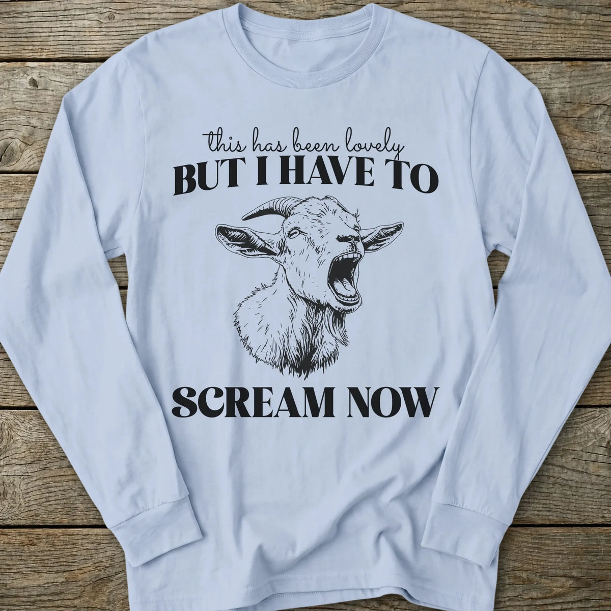 Printify Long-sleeve Screaming Goat Long Sleeve T-Shirt