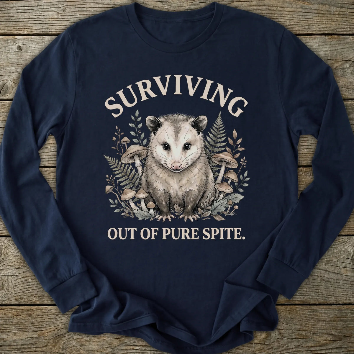 Printify Long-sleeve Surviving Possum Long Sleeve T-Shirt