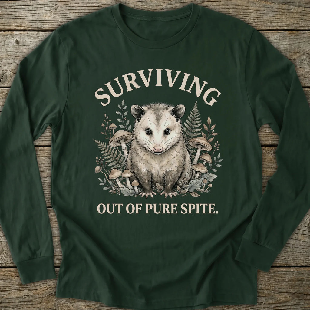Printify Long-sleeve Surviving Possum Long Sleeve T-Shirt