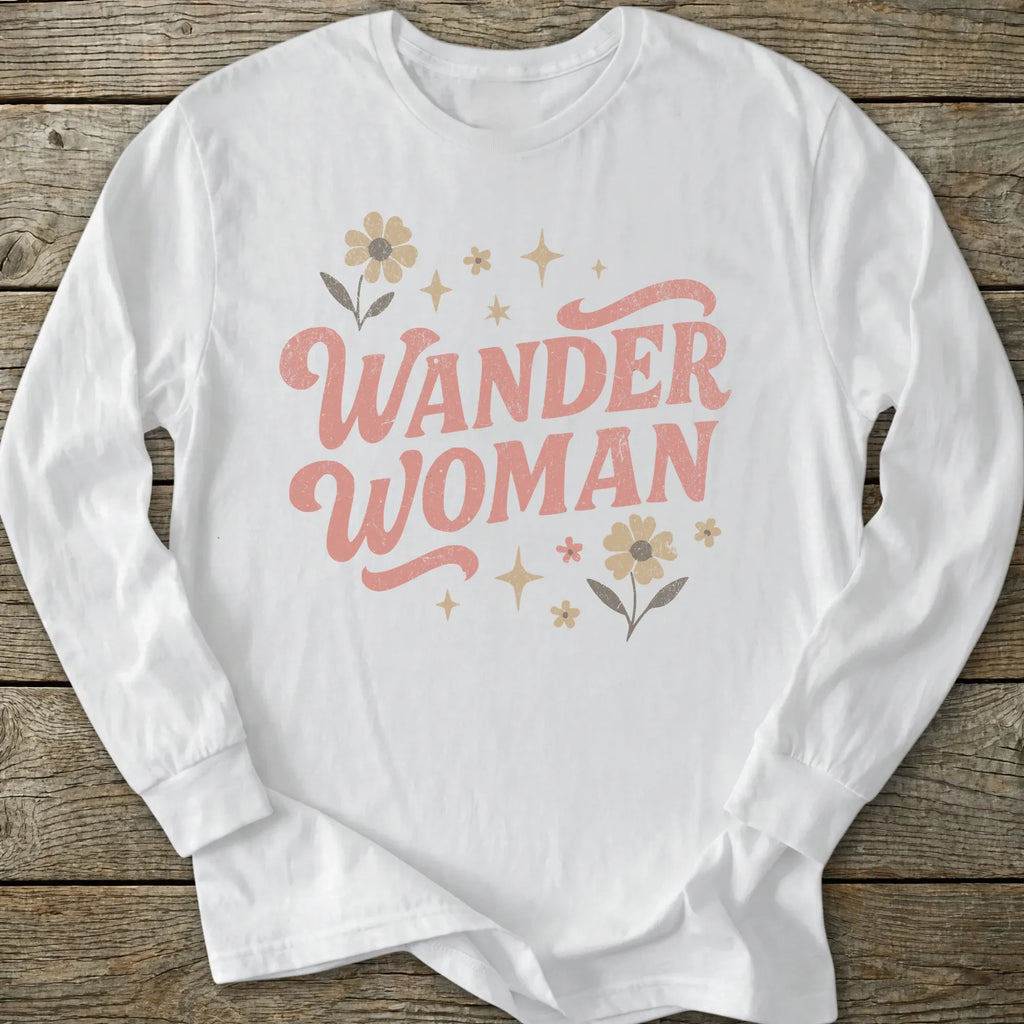 Printify Long-sleeve Wander Woman Retro Long Sleeve T-Shirt