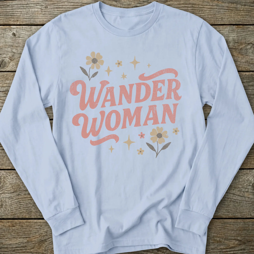 Printify Long-sleeve Wander Woman Retro Long Sleeve T-Shirt