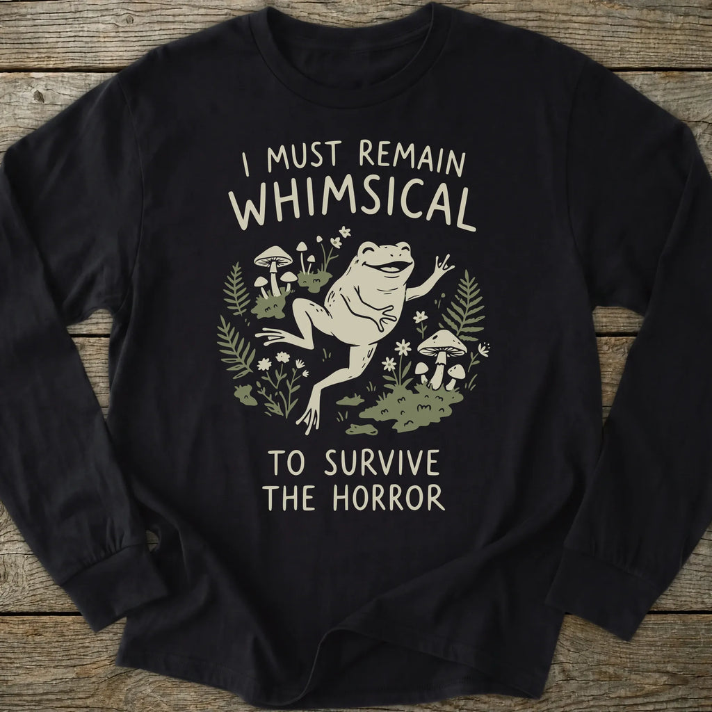 Printify Long-sleeve Whimsical Frog Long Sleeve T-Shirt