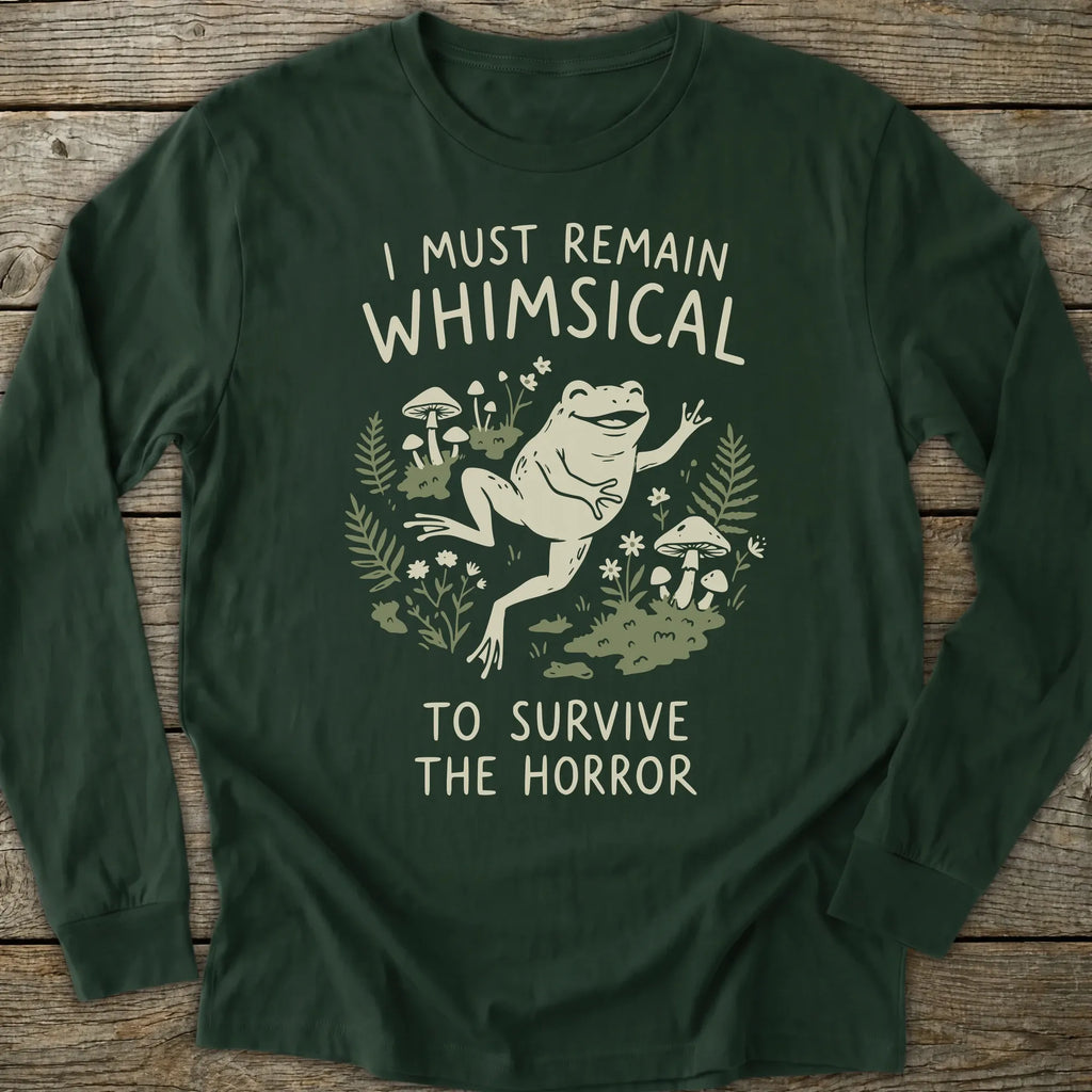 Printify Long-sleeve Whimsical Frog Long Sleeve T-Shirt