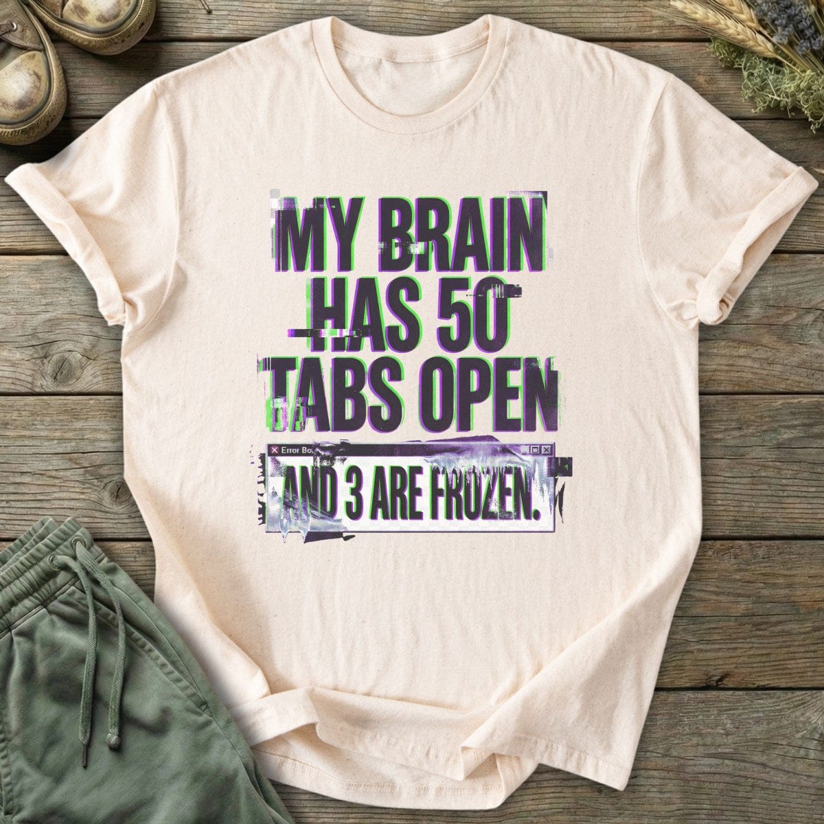 Printify T-Shirt 50 Tabs Open T-Shirt