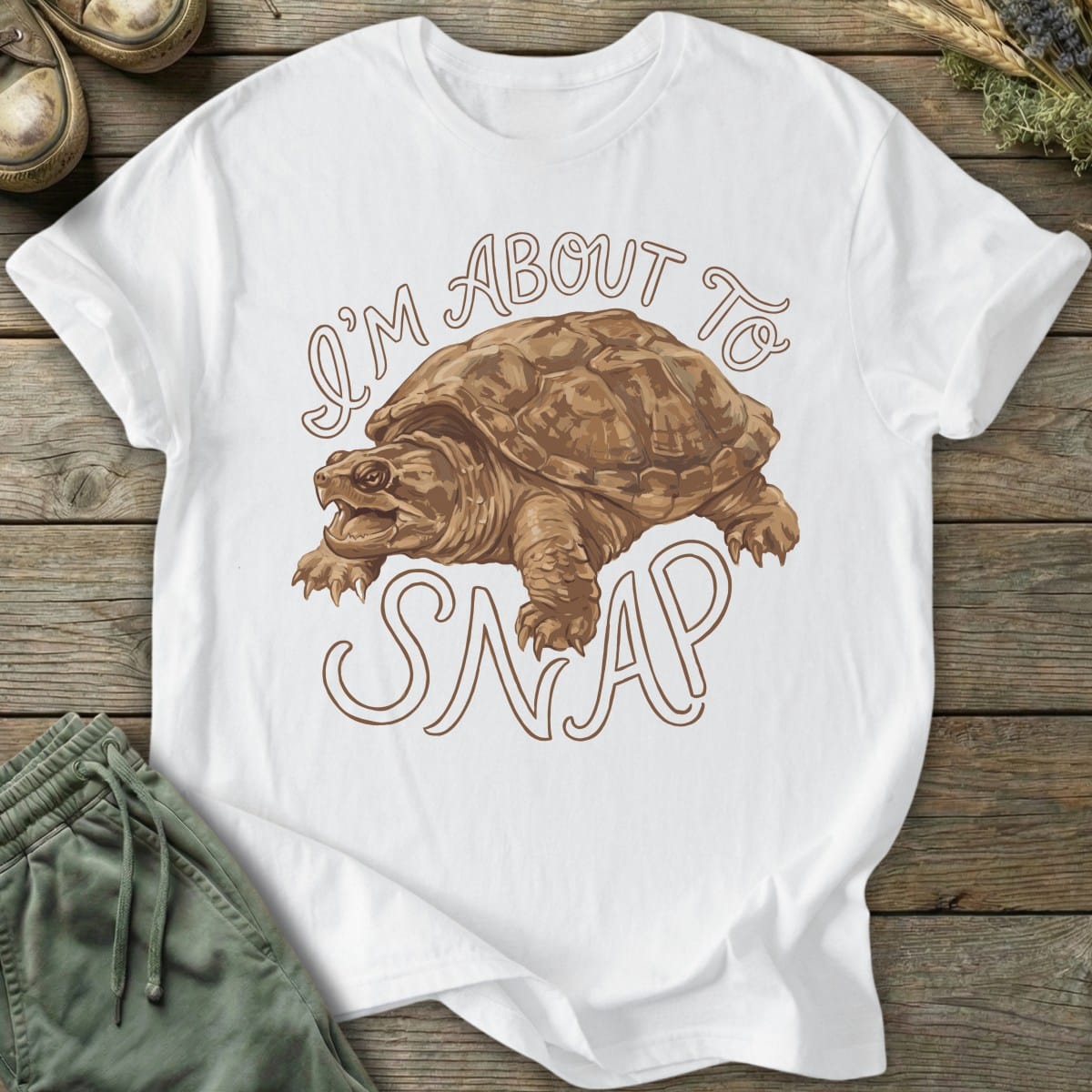 Printify T-Shirt About To Snap T-Shirt