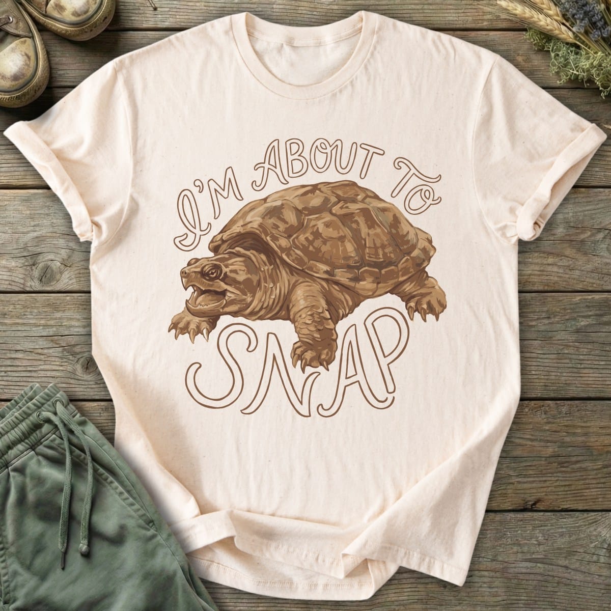 Printify T-Shirt About To Snap T-Shirt