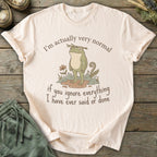 Printify T-Shirt Actually Very Normal Frog T-Shirt