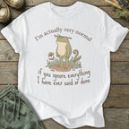 Printify T-Shirt Actually Very Normal Frog T-Shirt