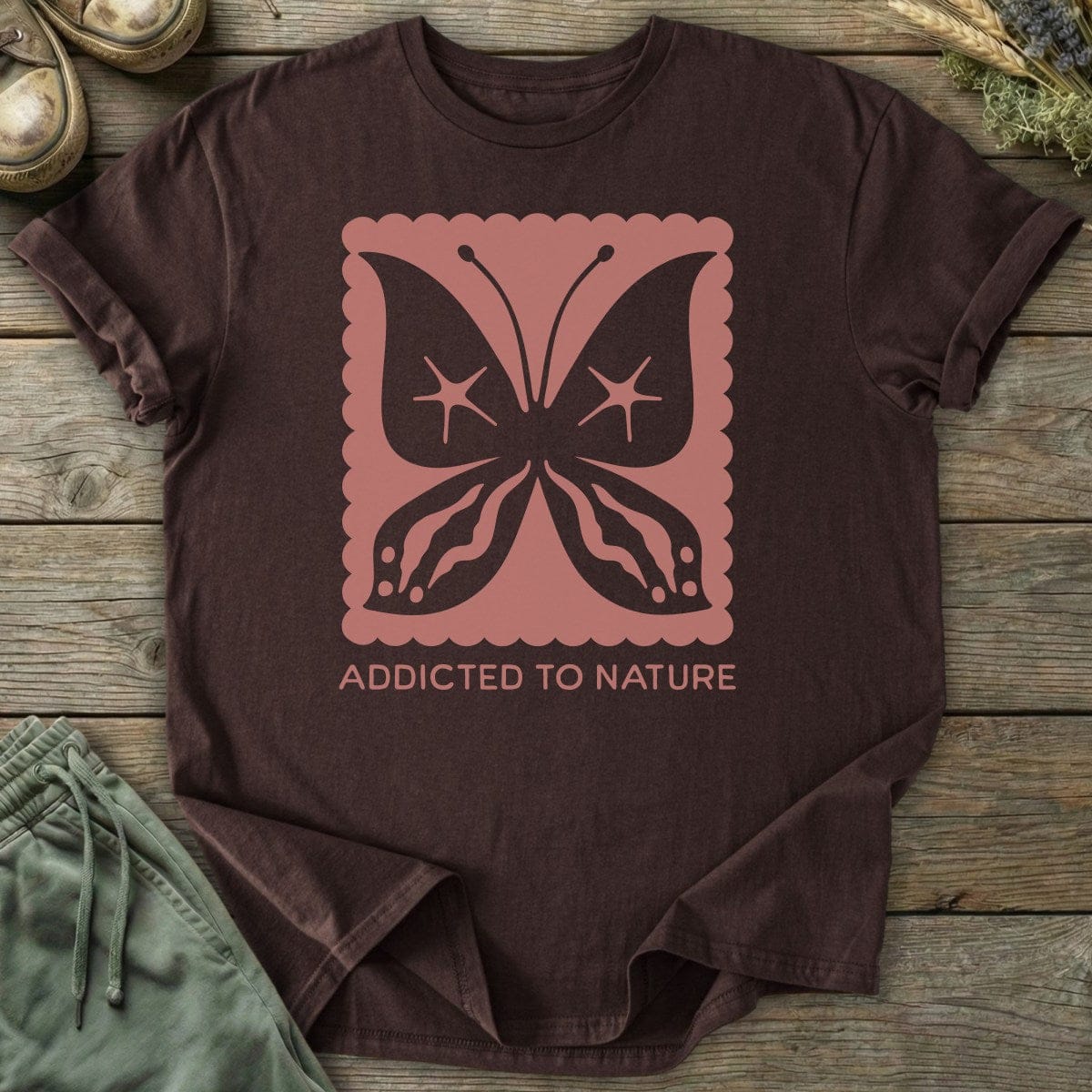 Printify T-Shirt Addicted To Nature T-Shirt