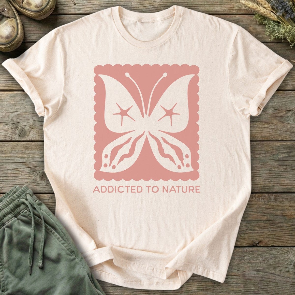 Printify T-Shirt Addicted To Nature T-Shirt