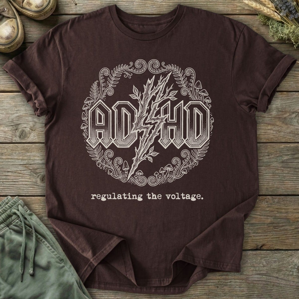 Printify T-Shirt ADHD Voltage T-Shirt