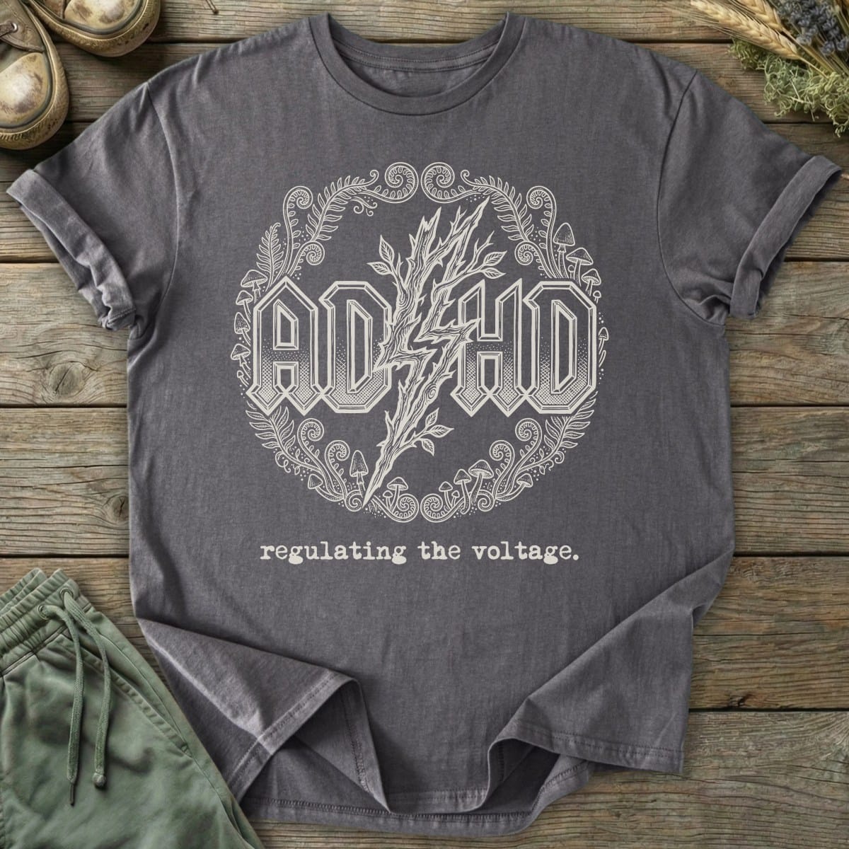 Printify T-Shirt ADHD Voltage T-Shirt