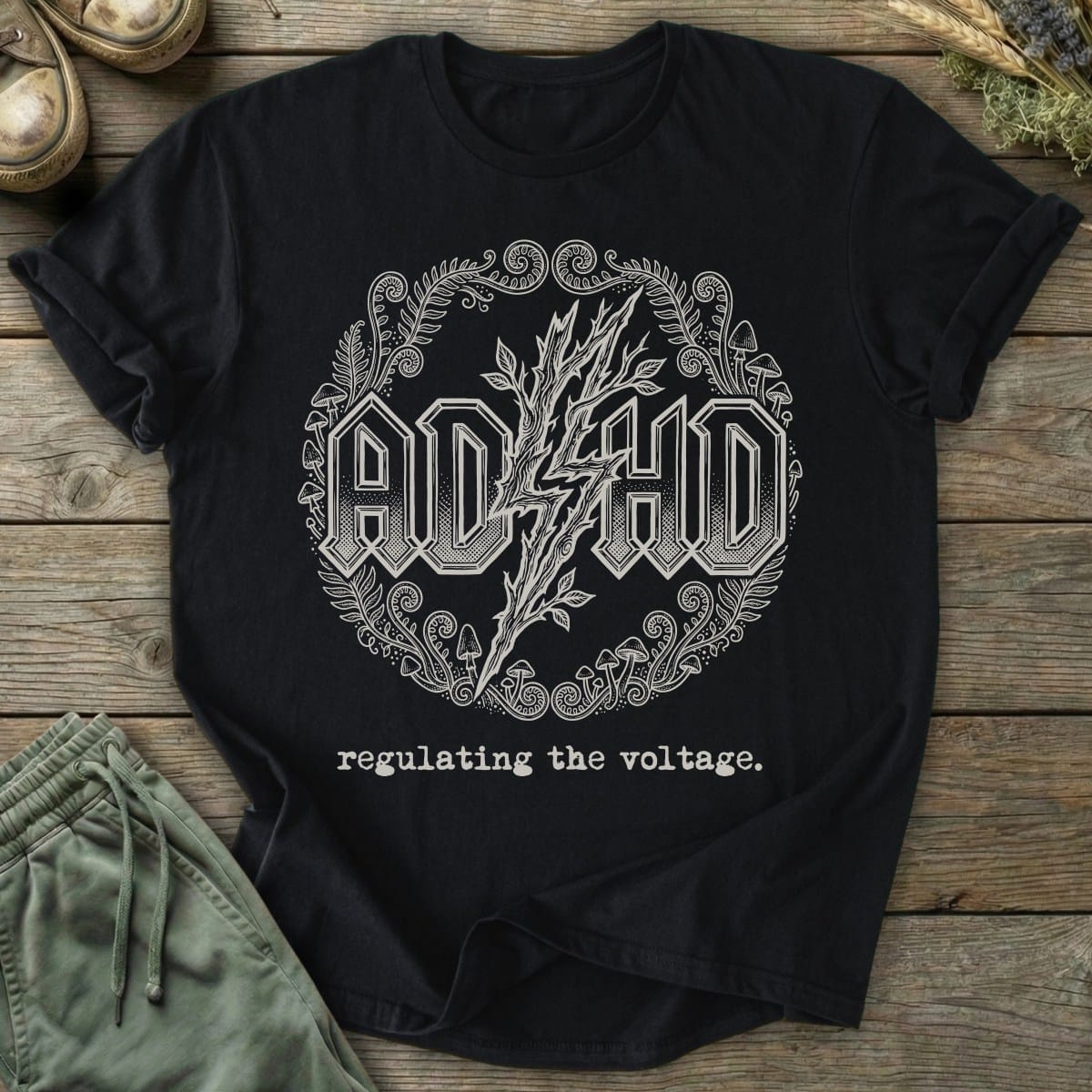 Printify T-Shirt ADHD Voltage T-Shirt