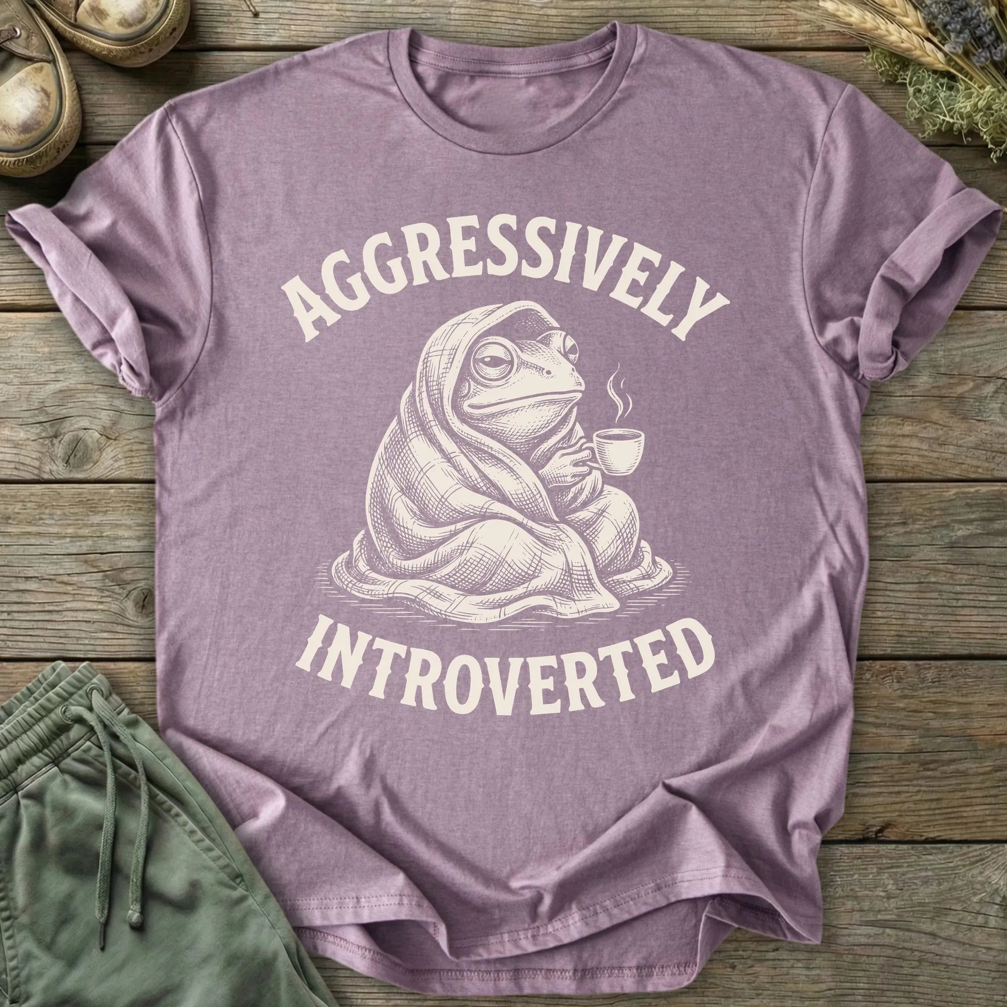 Printify T-Shirt Aggressively Introverted T-Shirt
