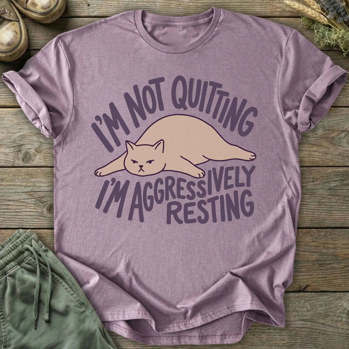 Printify T-Shirt Aggressively Resting T-Shirt