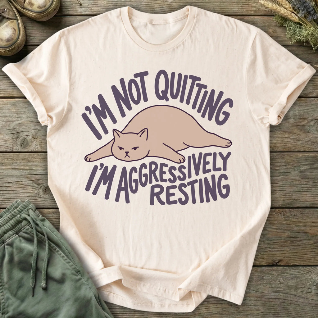 Printify T-Shirt Aggressively Resting T-Shirt