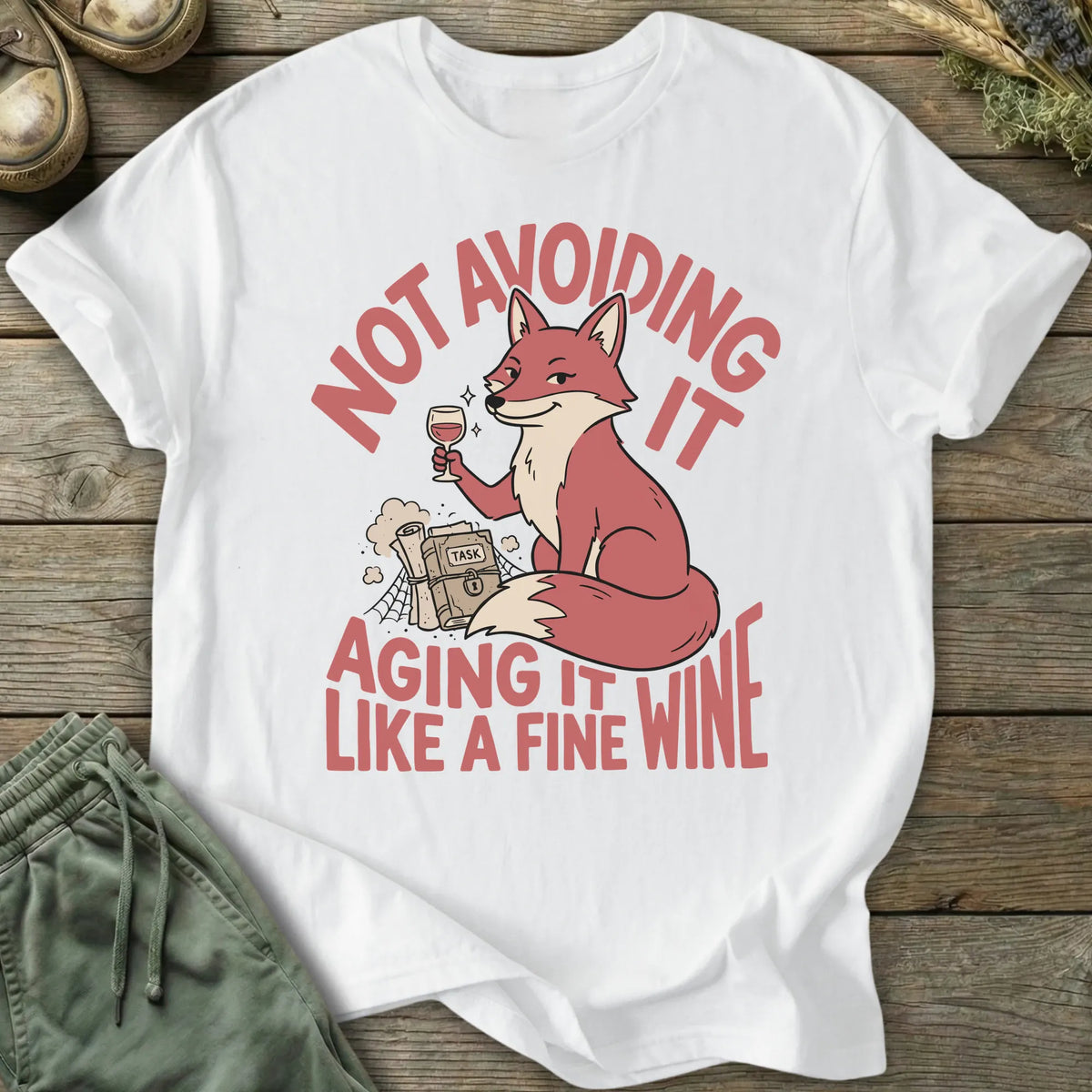 Printify T-Shirt Aging It Like Fine Wine T-Shirt
