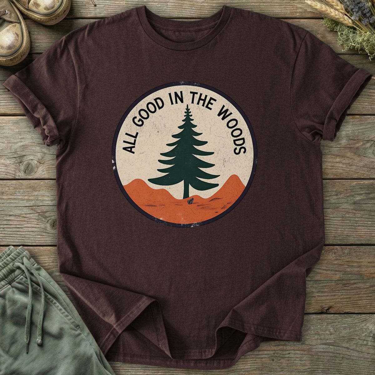 Printify T-Shirt All Good Badge T-Shirt