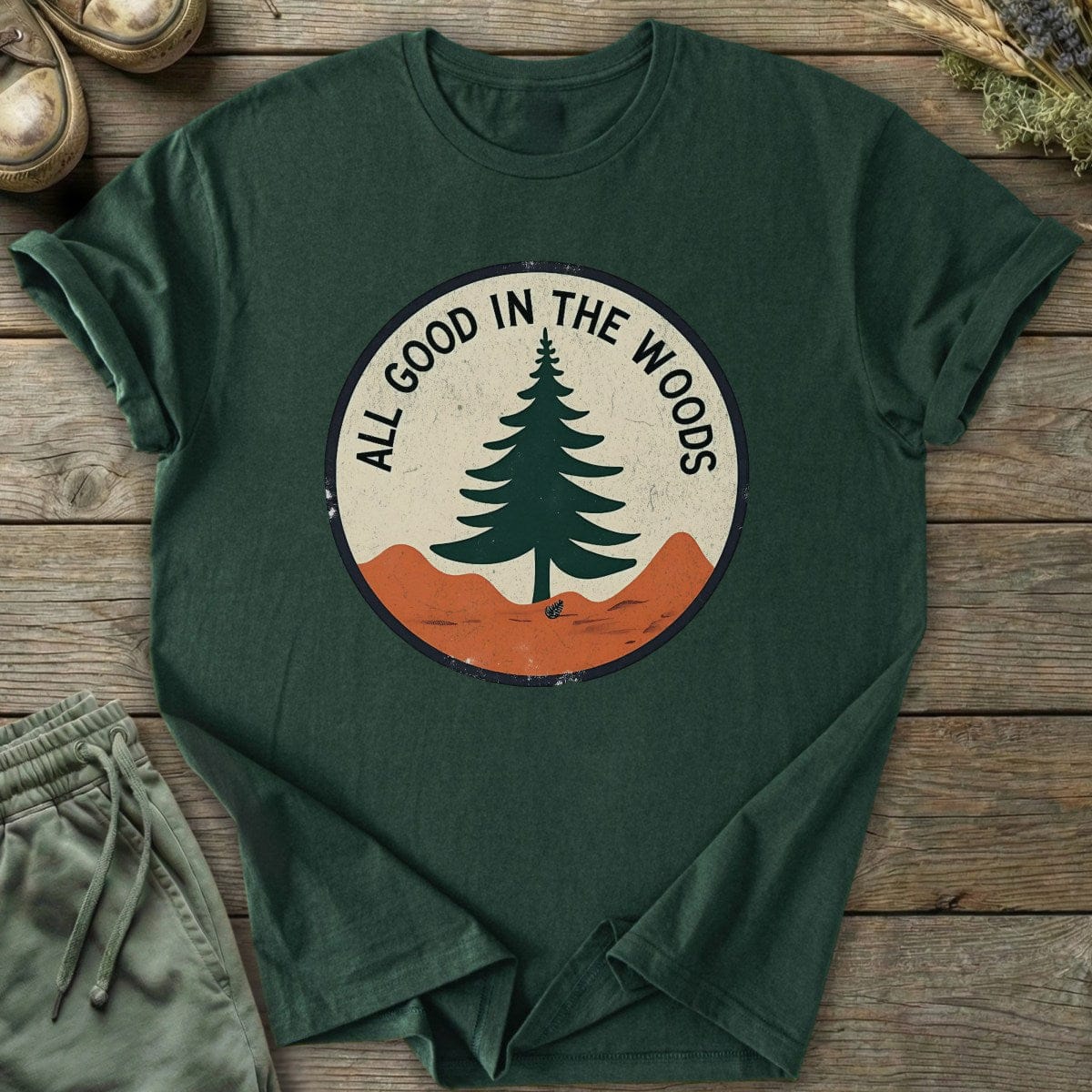 Printify T-Shirt All Good Badge T-Shirt