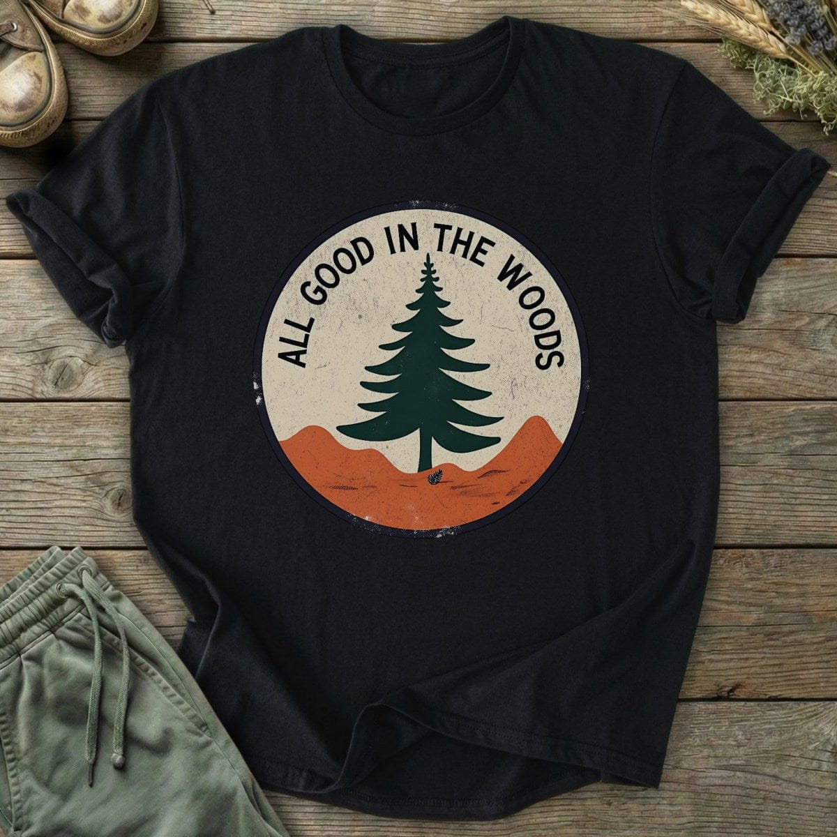 Printify T-Shirt All Good Badge T-Shirt