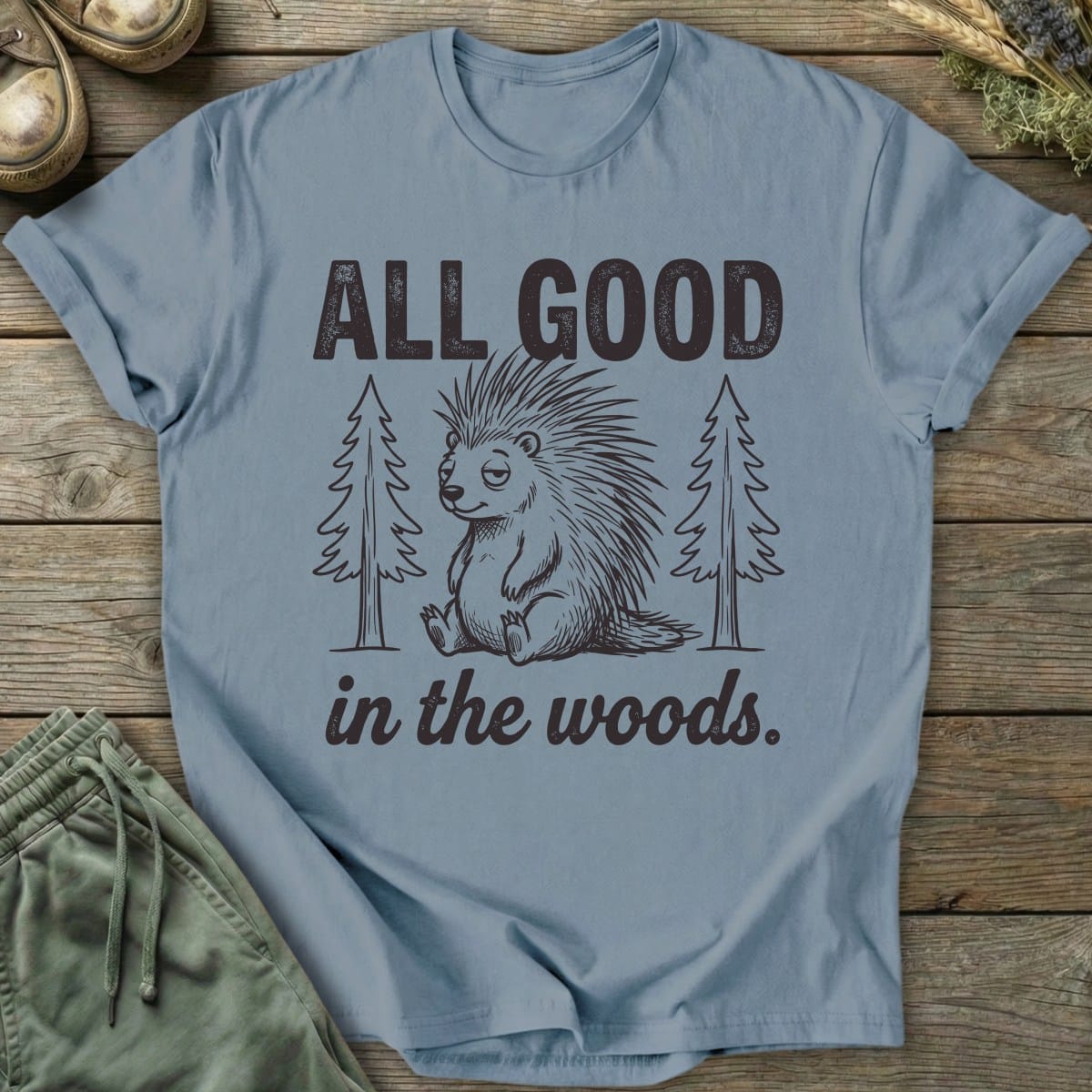 Printify T-Shirt All Good In The Woods T-Shirt