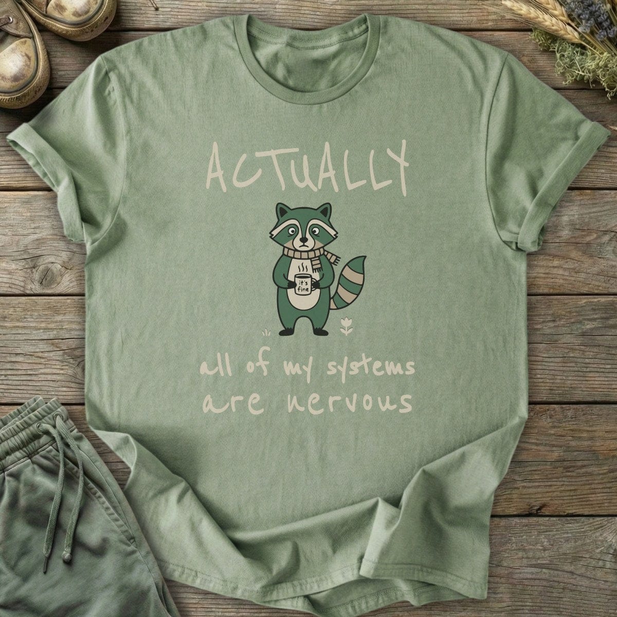 Printify T-Shirt All Systems Nervous T-Shirt