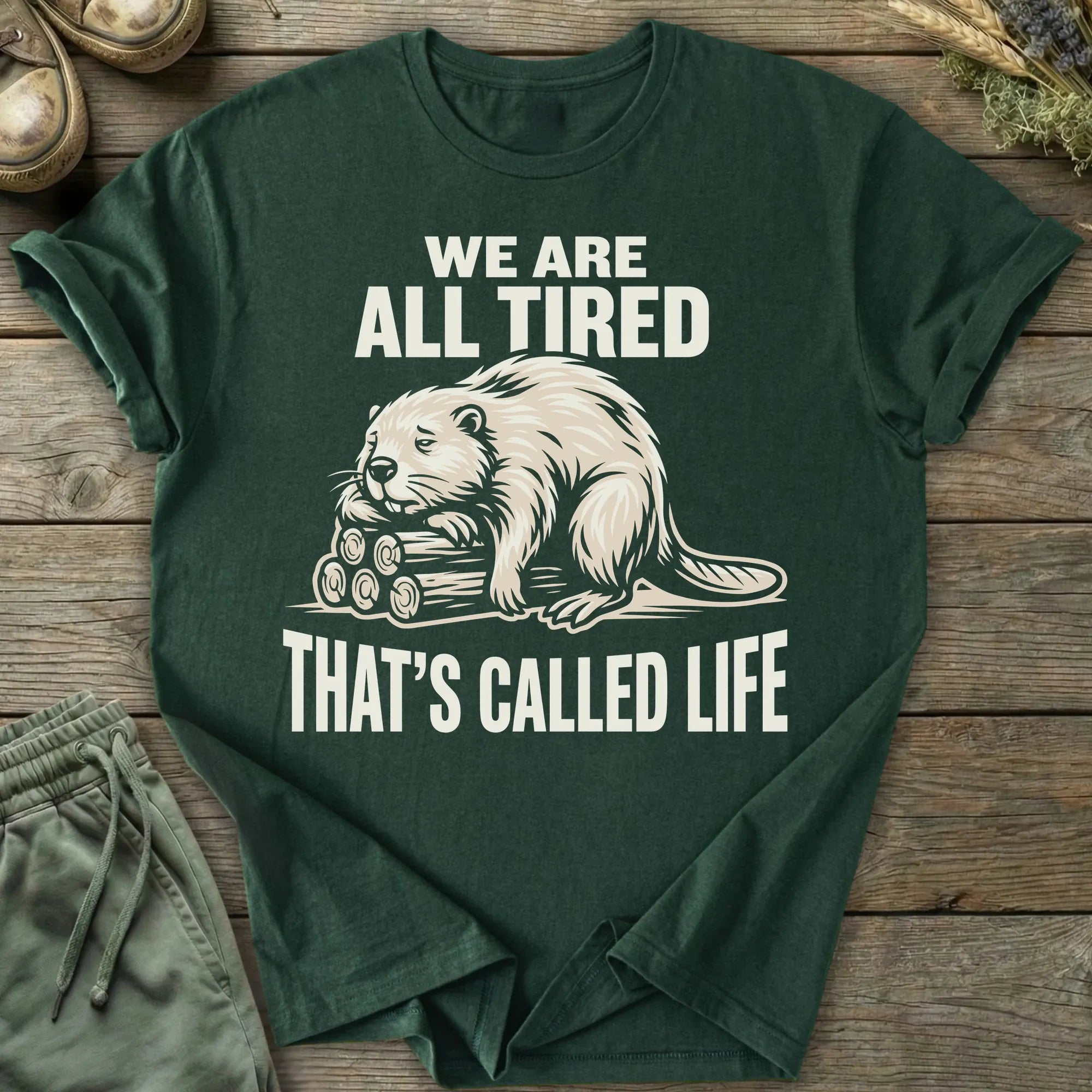 Printify T-Shirt All Tired T-Shirt