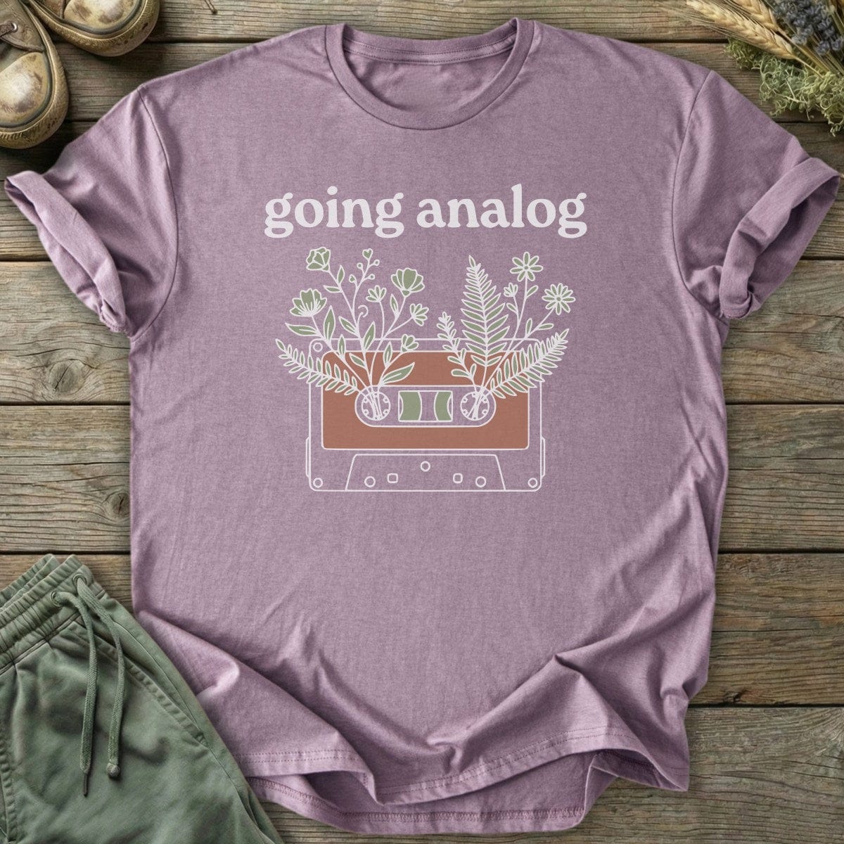 Printify T-Shirt Analog Cassette T-Shirt