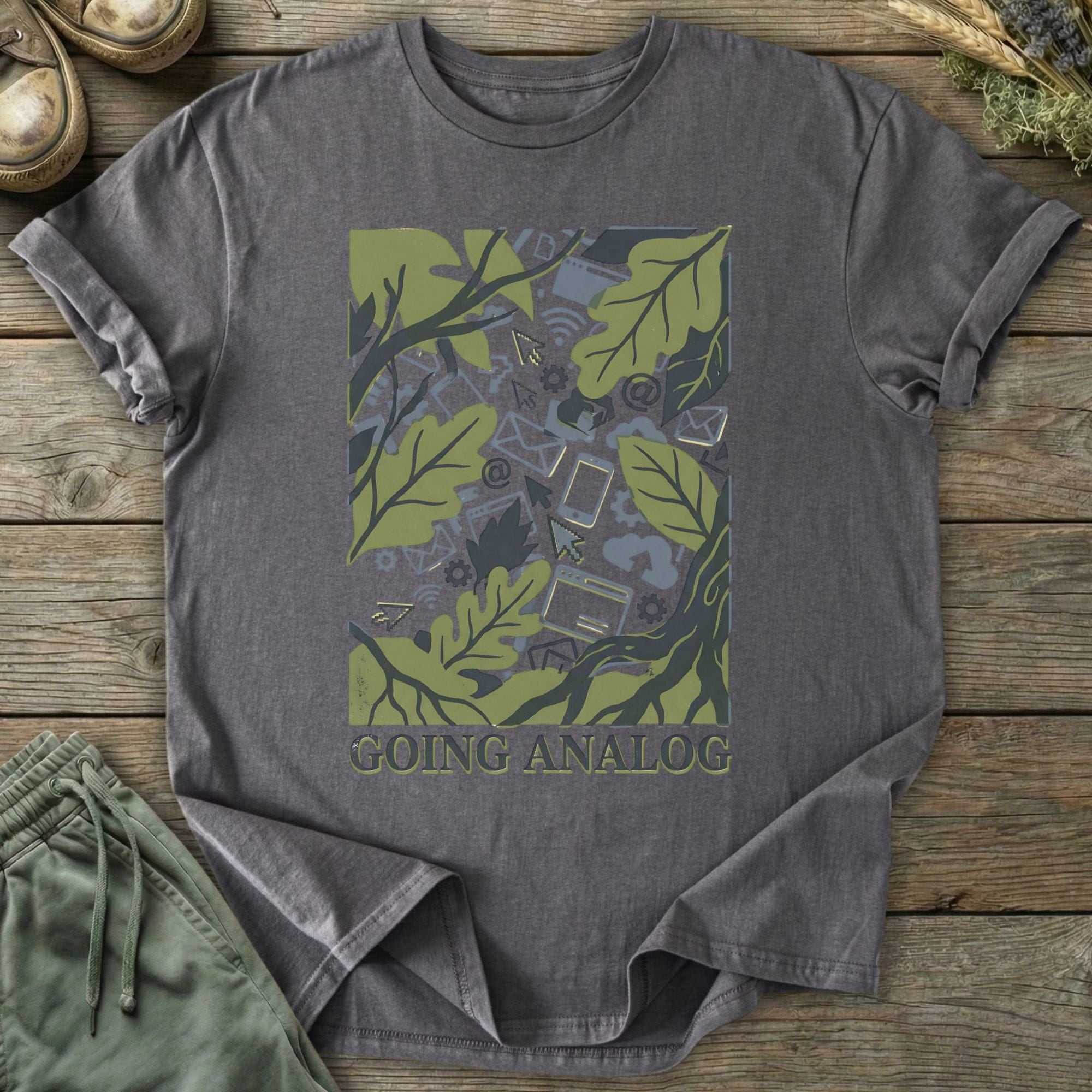 Printify T-Shirt Analog Greenery T-Shirt