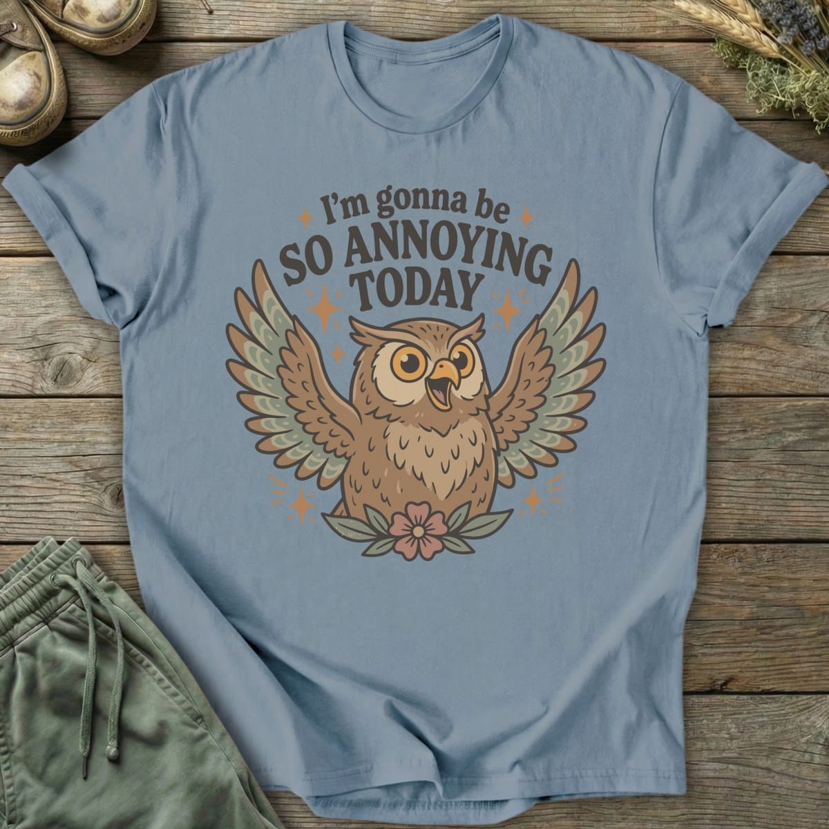 Printify T-Shirt Annoying Owl T-Shirt