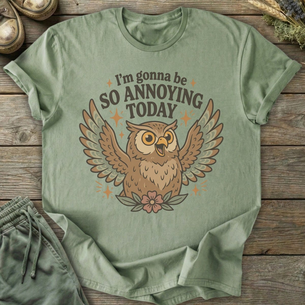 Printify T-Shirt Annoying Owl T-Shirt