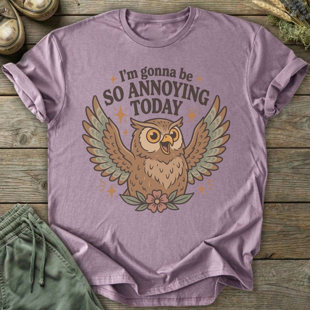 Printify T-Shirt Annoying Owl T-Shirt