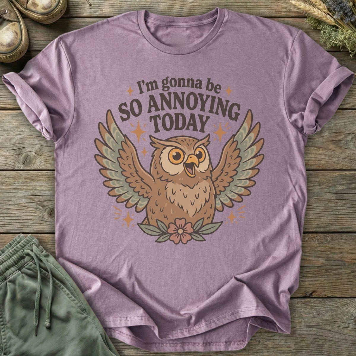 Printify T-Shirt Annoying Owl T-Shirt