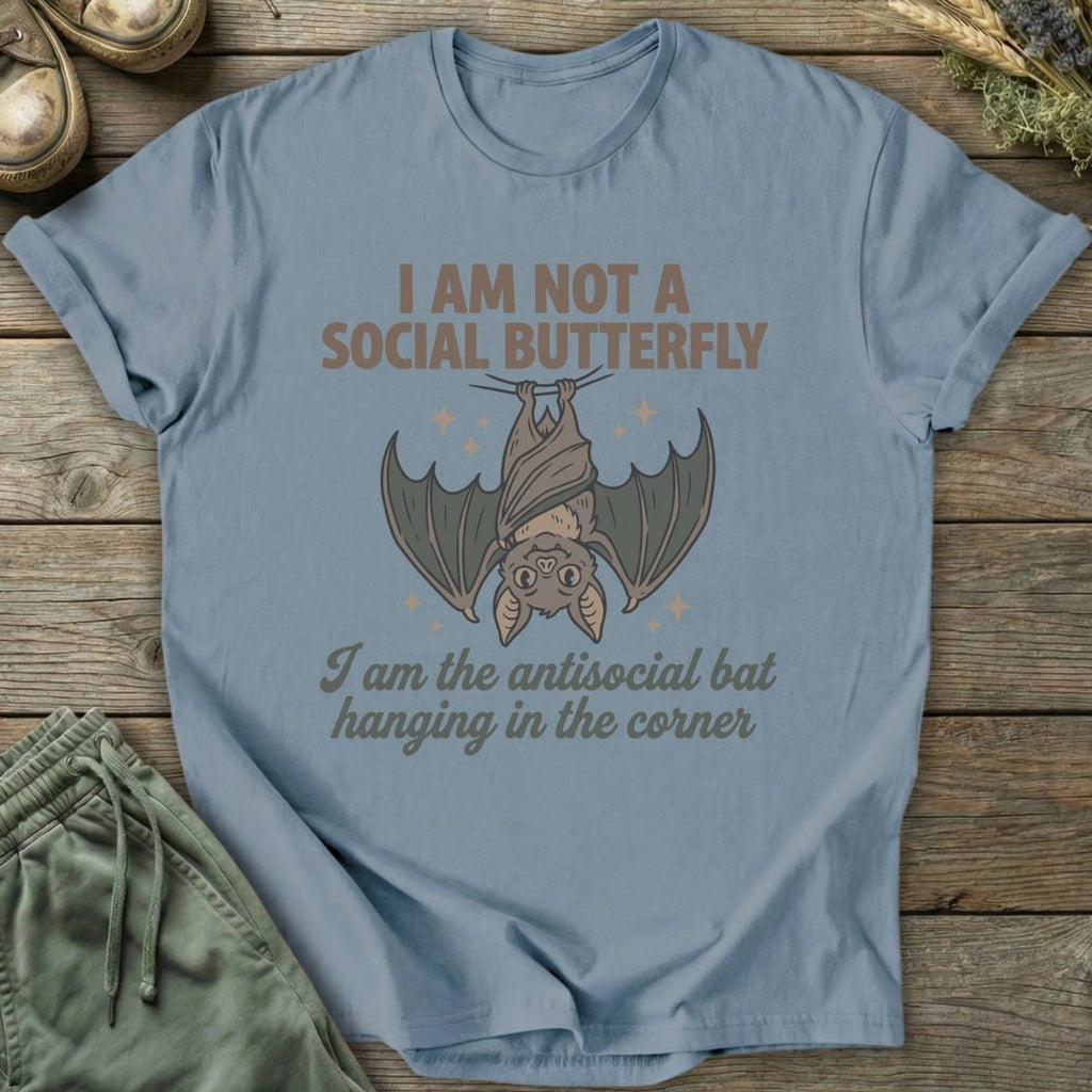 Printify T-Shirt Antisocial Bat T-Shirt