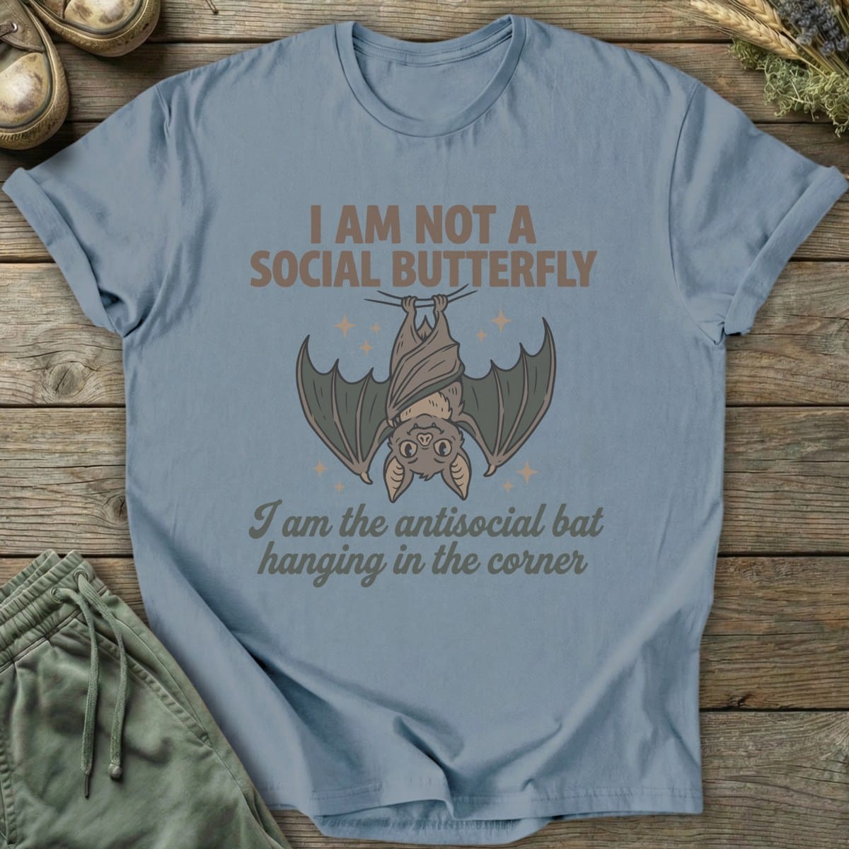 Printify T-Shirt Antisocial Bat T-Shirt